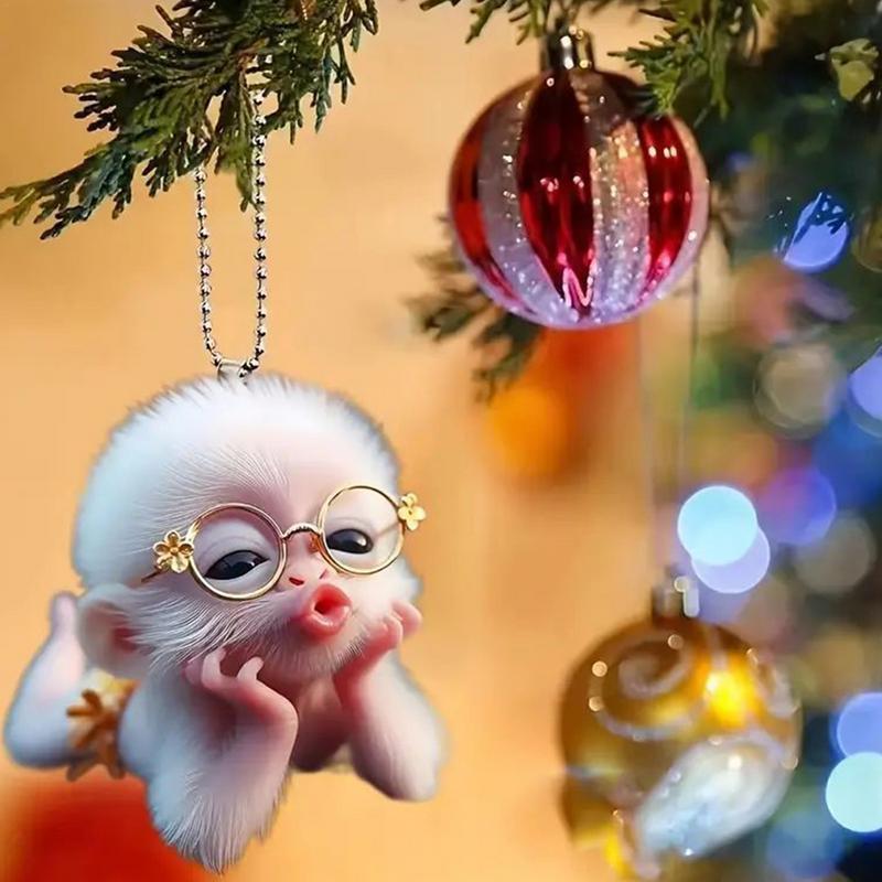 Car Rearview Lens Pendant Pouting Monkey Car Pendant Cute Car Decor Car Decorations Rearview Lens Decor Interior Rearview Glass
