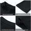 Men's Quick-Dry Elastic Stand Collar Sports Base Layer for Running, Cycling & Skiing