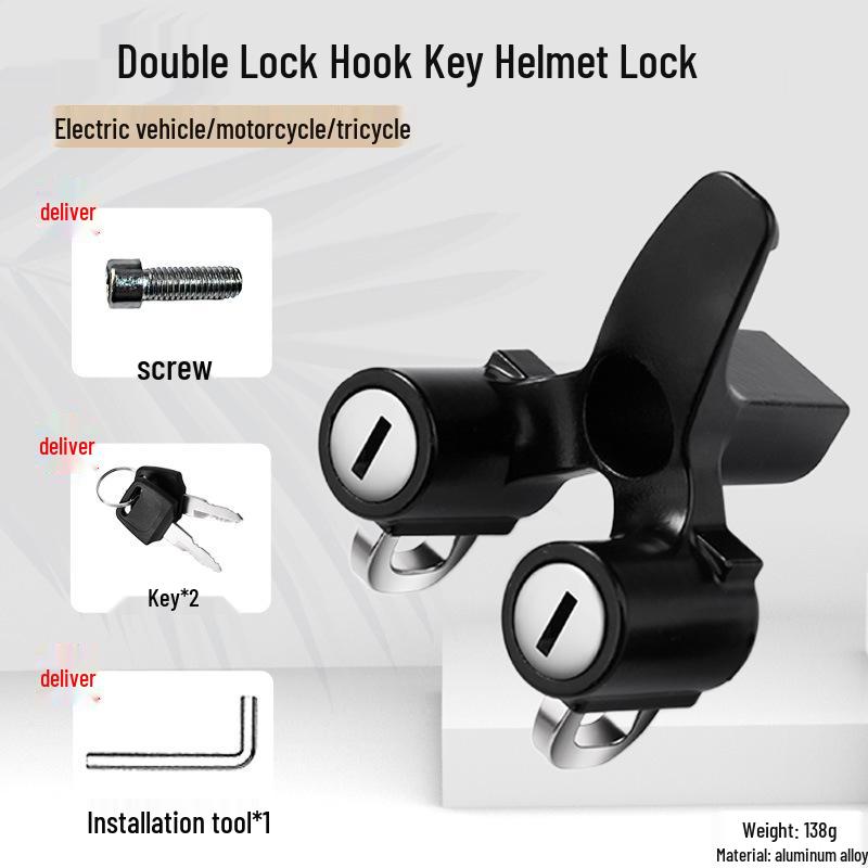 Anti-Theft Electric Bike Helmet Lock - Pry-Proof Fixed Hook for Bicycles