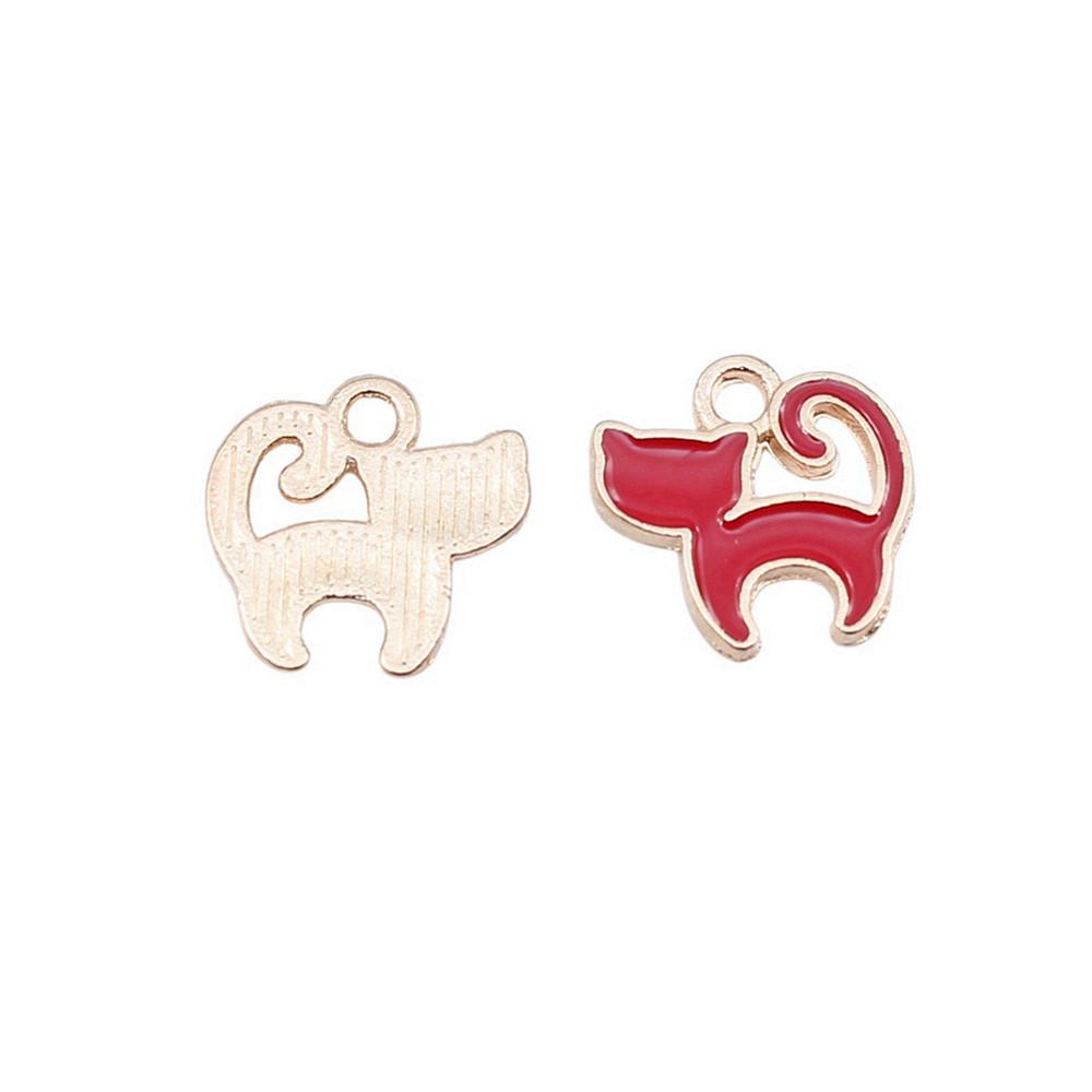 Enamel Charms Cats Pendants For Cute Pet Lover Jewelry Making Accessories