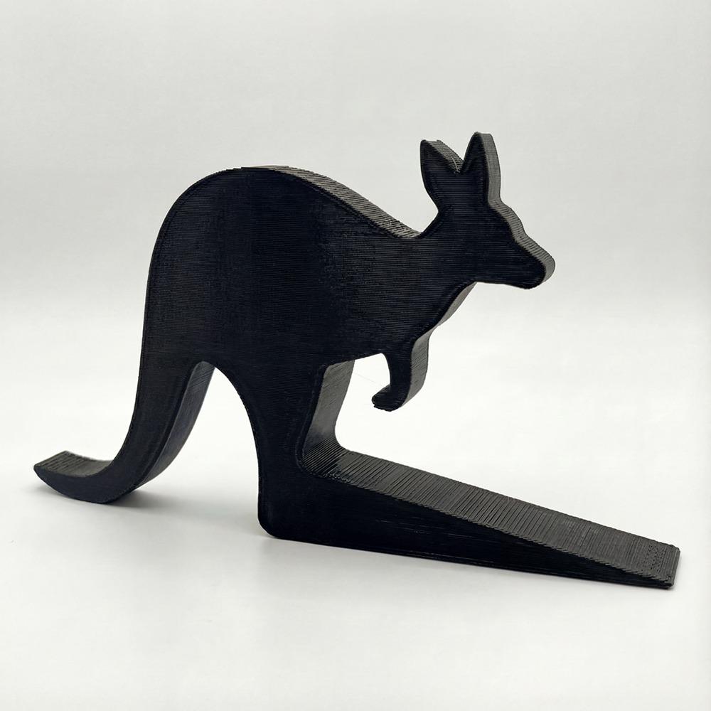Funny 3D Printing Decorative Animal Door Stop Non-slip Anti-collision Door Stopper Black Door Bumper for Home&Office