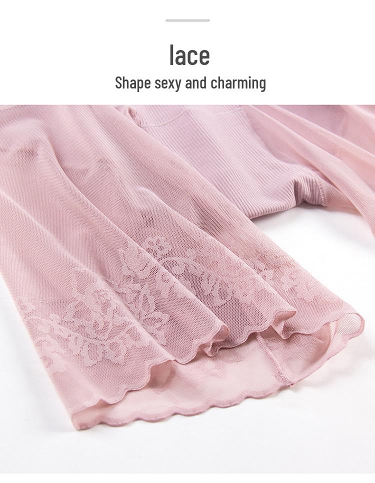 Plus Size Safety Cotton Lace High-Waist Shorts - Yina Ting