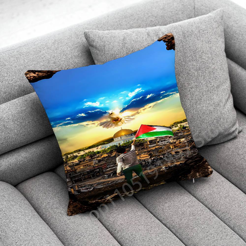 Watermelon P-PalestineS-F-Flagjpg Throw Pillow Case For 55x55cm 40x40cm 45x45cm 50x50cm 30x30cm Square Office Pillowship Cover