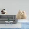Porcelain Bunny Hugging Pear Book Stand Ceramic Statue Set Fine Workmanship Easter Decorations