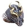 Adjustable Open Ring Men Women Sterling Dragon Snake Design Vintage Geometric Band Retro Style Jewelry