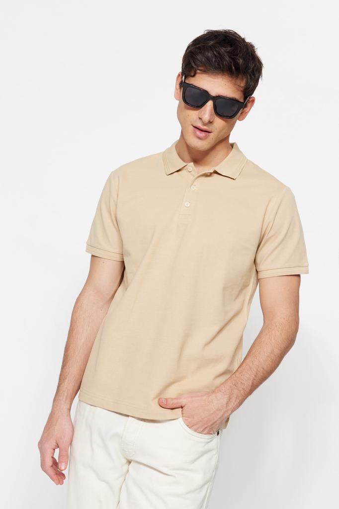 Men's Fashion Polo Collar T-shirt Polo Collar Short Limited Edition Black Regular Normal Cut Pique Zippered Polo Collar T-shirt