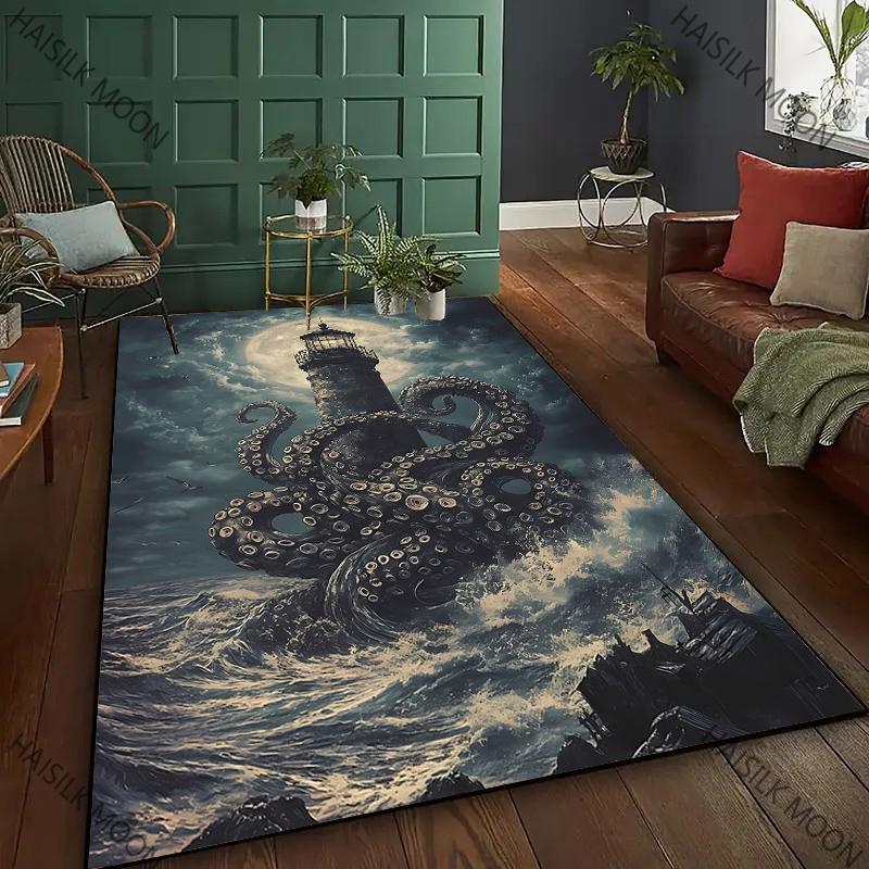 17 Styles Art Style Octopus Printed Carpet Living Room Bedroom Sofa Large Area Decorative Mat Kids Play Soft Non-slip Rugs Gift