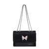 Bow handbag women's new messenger small square bag gift for girlfriend urban simple commuter shoulder bag