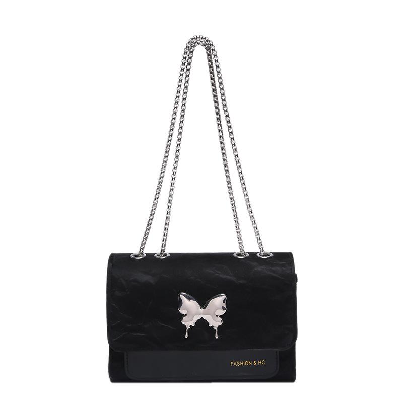 Bow handbag women's new messenger small square bag gift for girlfriend urban simple commuter shoulder bag