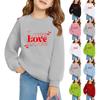 Mädchen Rundhals-Pullover für Kinder Bedruckte Baby-Oberteile Valentinstag