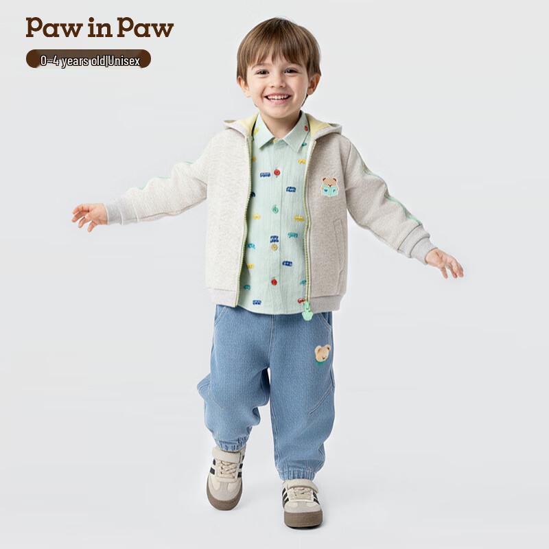 PawinPaw Kids  Unisex Cartoon Bear Hooded Sweatshirt 100