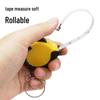 Compact Steel Tape Measure with Keychain - 1 Meter, Metric & Imperial, Automatic Retract