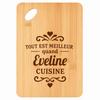 Cutting Board - PLANETEE - Bamboo Appetizer Tray - Rounded Edges - 30 X 20 X 1 Cm - Hanging Hole 24 Mm