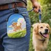 Portable Dog Training Snack Bag Cartoon Pattern with Hook Buckle Pet Food Storage Bag Waterproof Large Capacity Dog Treat Pouch
