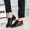 Britischer Stil Einzelschuh für Damen 2026 College-Stil geschnitzte grob gefütterte Lederschuhe mit Studentenriemen Oxford-Schuhe