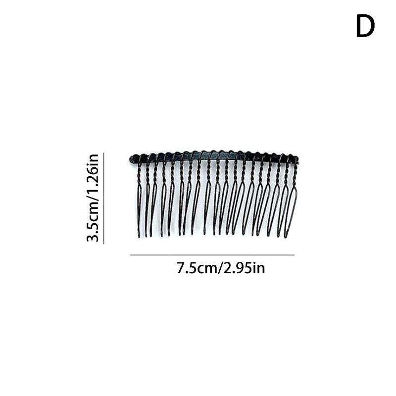 Women Invisible Broken Hair Hairpin Adult Tiara Tools Roll Curve Needle Bangs Fixed Insert Comb Professional Styling Accessories