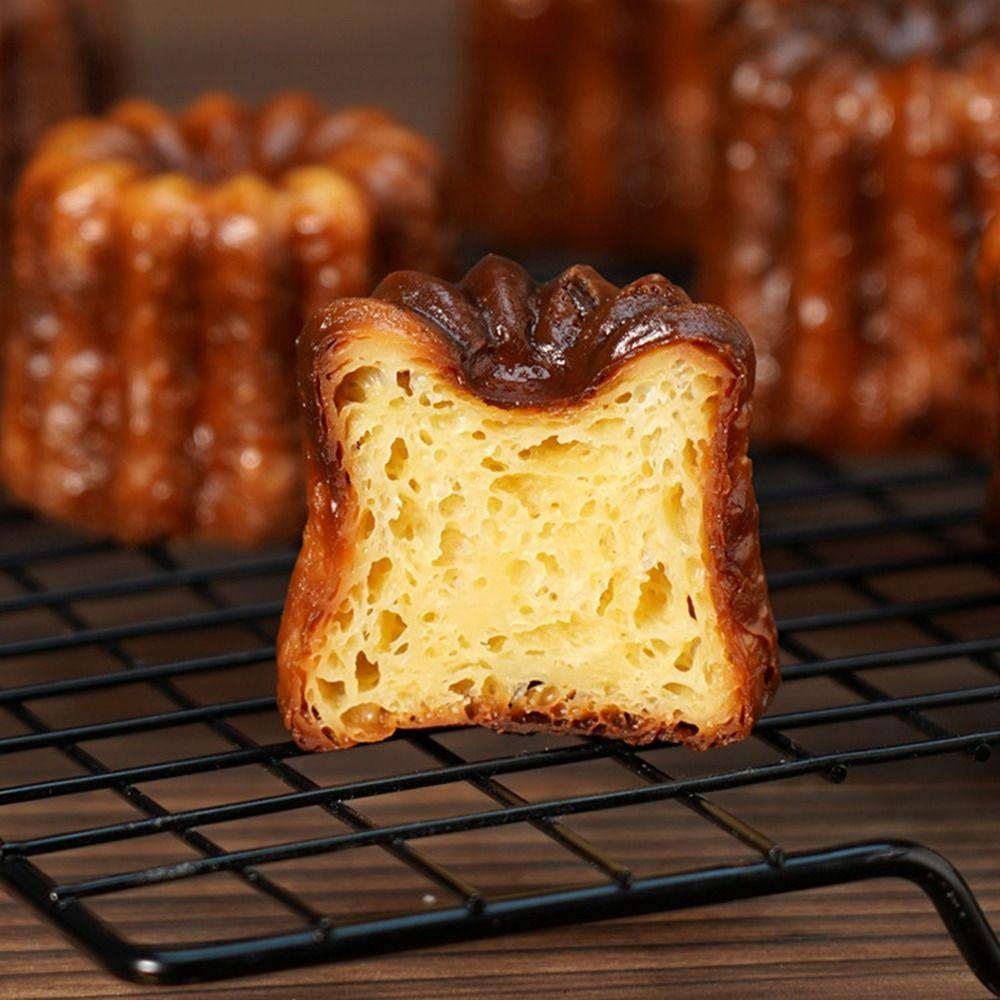 4Pcs Non-stick Cannele Mold Mini Cupcake Mould Handmade Canele Cake Mould  Pastry