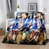 Anime JoJo Bizarre Adventure Flannel Blankets Print Child Adult Throws Blanket Sofa Travel Teen Student Blanket