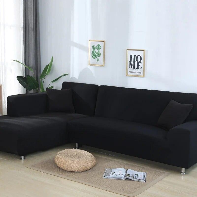 Elastic Sofa Covers 1/2/3/4 Seats Solid Couch Cover L Shaped Sofa Cover Protector Bench Covers