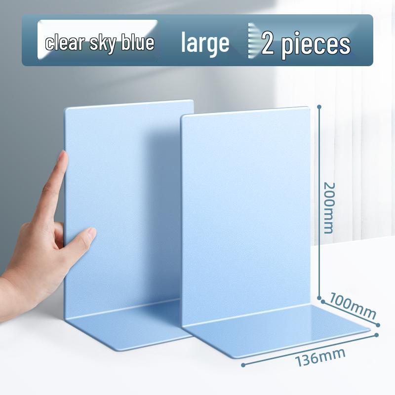 2-Piece Large Bookends: Retractable Desktop Storage for Students