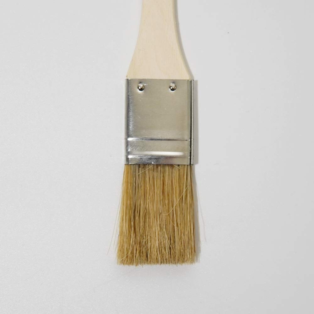 Hakeichi Rack Wooden White Pig Set of 10 Gold-Wrapped Brush, Handle, Bristle, 30mm,