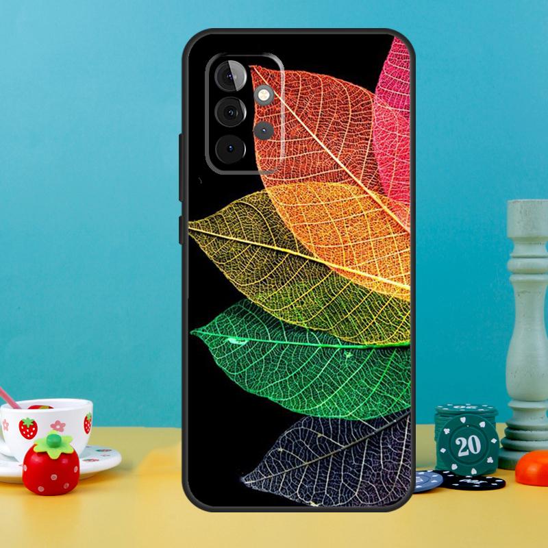 Colorful Leaves Case For Samsung Galaxy A15 A16 A05 A26 A36 A56 A52 A53 A33 A13 A34 A54 A14 A35 A55 A22 A32