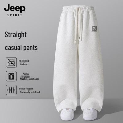 JEEP SPIRIT Men's 2025 Spring/Autumn Casual Straight-Leg Sweatpants