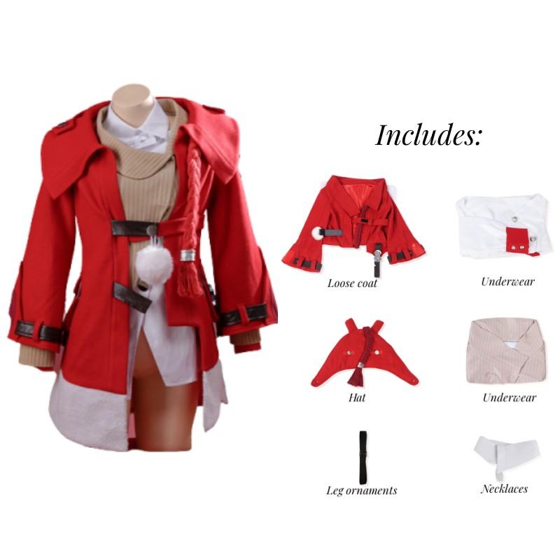 

Rail Star Honkai Клара Полный Костюм Косплей Хэллоуин Вечеринка Шляпа Униформа Костюм XS