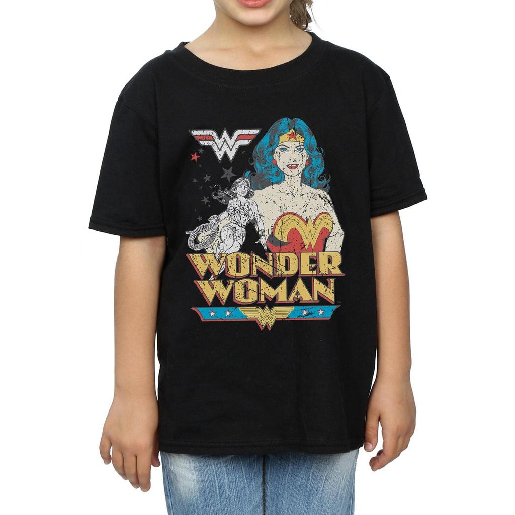 DC Comics Girls Wonder Woman Posing Cotton T-Shirt