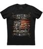 We Stand For The Flag, We Kneel For The Fallen Men's Patriotic Black T-shirt