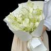 10piece 50x50cm 3D Flower Bouquet Wrapping Paper 3D Rose Texture Kraft Paper Floral Materials Birthday Gift Packaging Party Deco