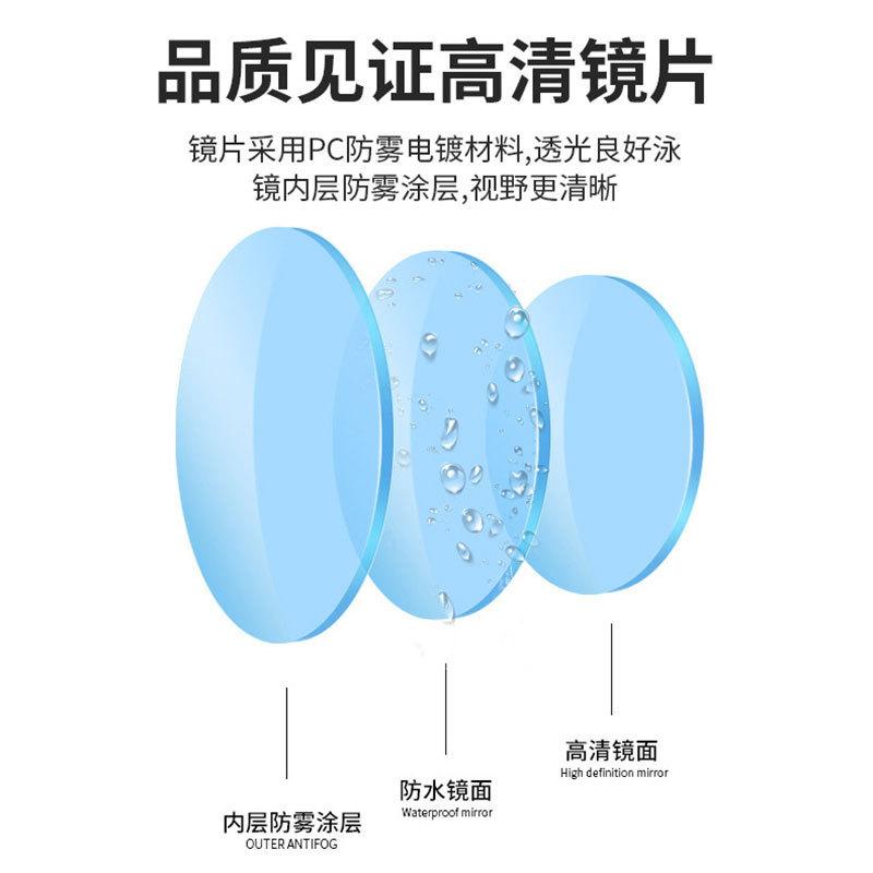 Colorful electroplated fashion swimming goggles for men, hot-selling waterproof, anti-fog, high-definition professional swimming goggles