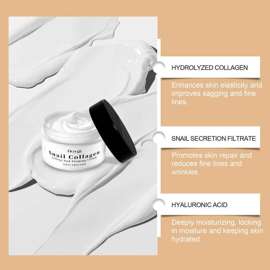 Mehrfach wirksame Schneckenkollagen-Creme - Straffende, feuchtigkeitsspendende, aufhellende und nährende Gesichtspflege