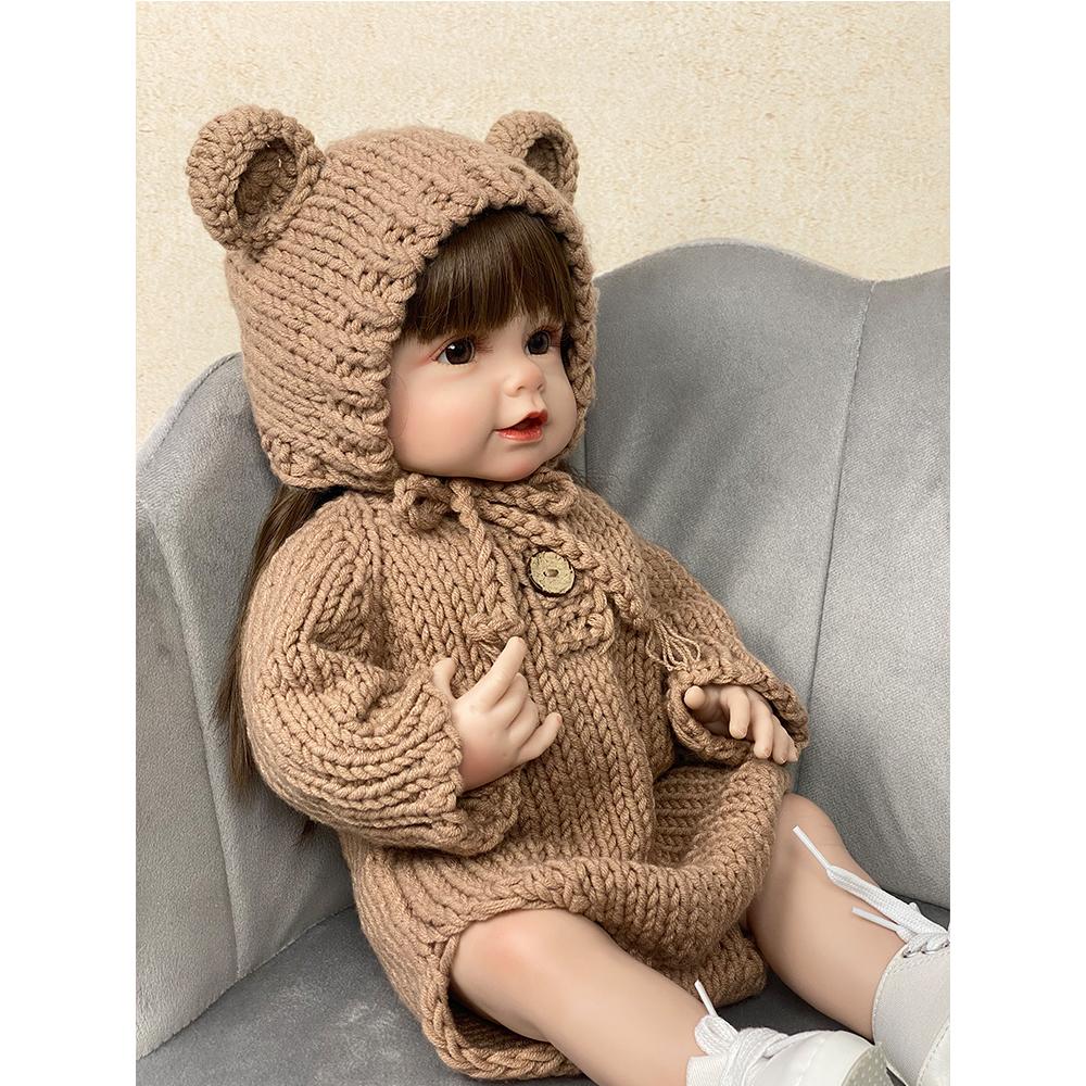 55cm Full Body siliconen waterdichte herboren pop handgemaakte realistische pasgeboren kan bad voor kinderen verjaardagscadeaus