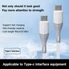 USB Type C Unbreakable Silicone Phone High-speed Data Line Compatible with Xiaomi Redmi and Other Smartphones Charging Cable