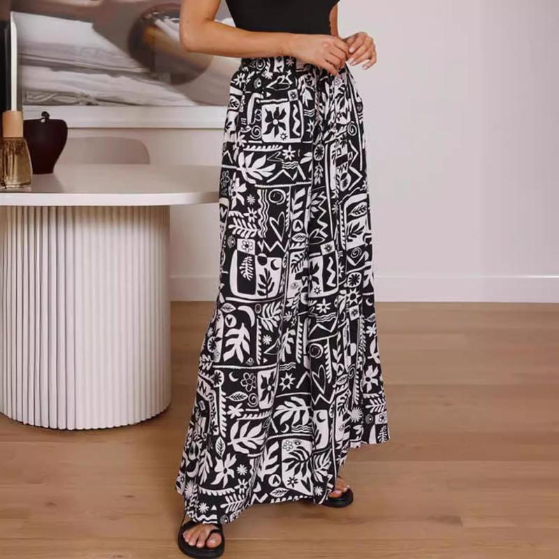 New Printed Comfortable Casual Wide-leg Trousers for Women