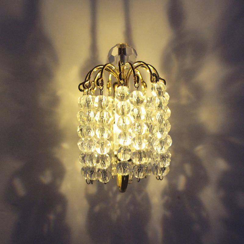 Domek dla lalek Miniaturowa Europejska Złota Wielowarstwowa Lampa Ścienna z Koralików Mini Lampa Ozdoba Model Meble Dekoracja Zabawka Akcesoria do Domku dla Lalek