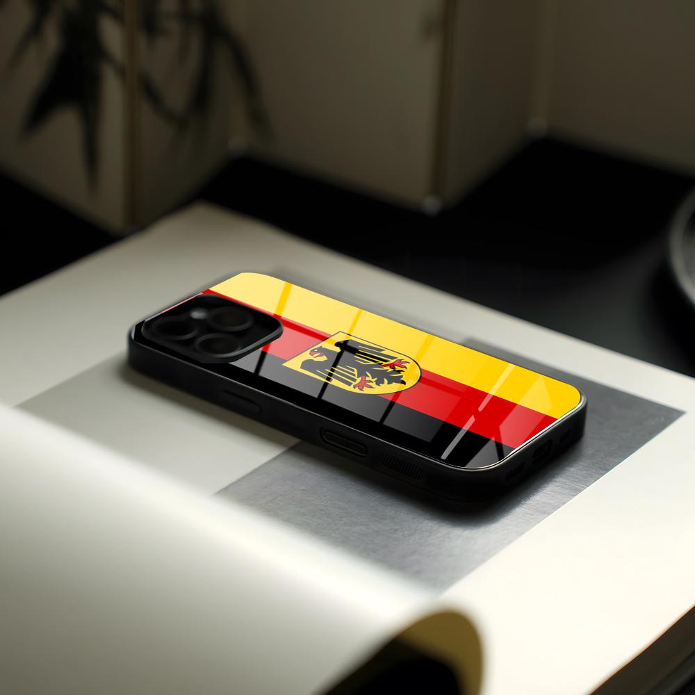 

Germany Flag Emblem Phone Case Glass For IPhone17 Air 16 15 17 14 Pro Max 13 12 11 X XS XR Plus For Samsung S 26 24 Teacher 23 iPhone15 Pro