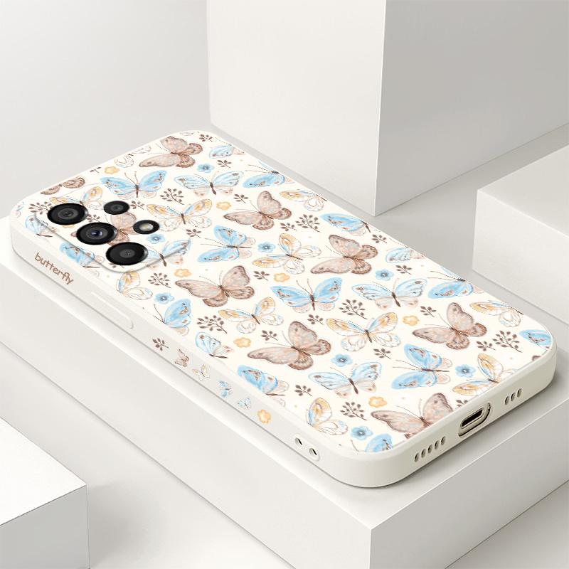 Flying Butterfly Case For Samsung Galaxy A73 A53 A33 A23 A13 A72 A52 A52S A32 A22 A12 A71 A51 A31 A21S 4G 5G Cover