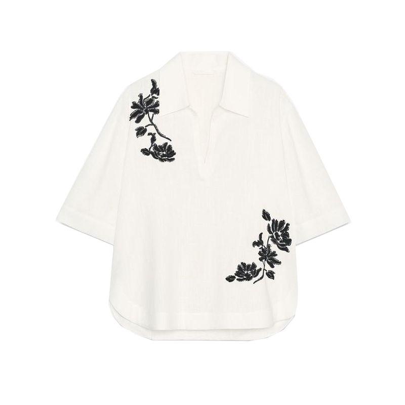 

Flower Embroidery Shirts 4786139 4786238 Flower Embroidery Trousers 4786138 4786260 White Tops L