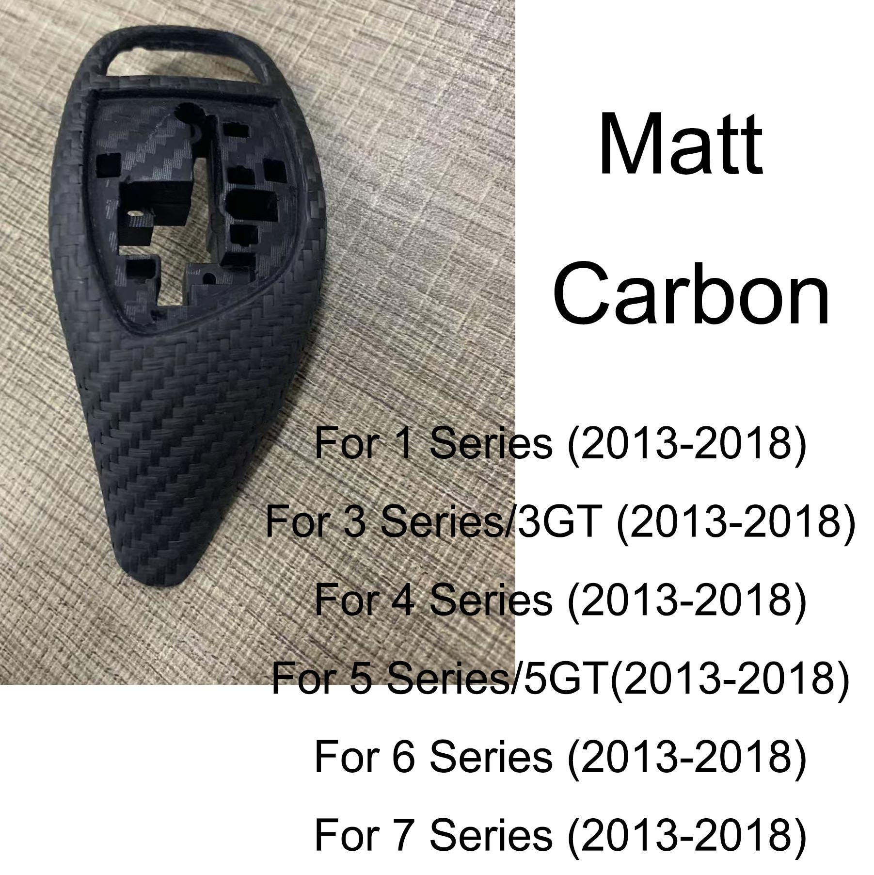F30 Dry Matt Carbon Fiber Gear Shift Knob Cover Car Gear Knob Gear Shift Cover for Bmw F30 F31 F32 F10 3 5 7 Series HY-Tc03