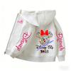 2026 Family Trip Kids Zip Up Hoodie Cute Cartoon Mouse & Friends Graphic Casual Hooded Jacket