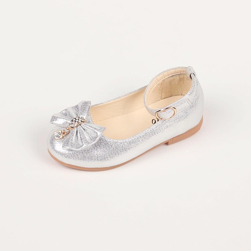 Children Toddler Girl Fashion Soild Bowknot Dance Quality Princess Shoes