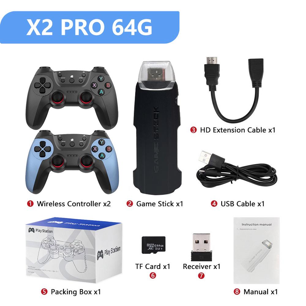 

Crossx2 Pro 4K HD Wireless Game Console: New Double Player Model with HDMI for Home TV Arcade
