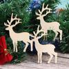 10Pcs Wooden Elk Decor Christmas Tree Hanging Reindeer Hanging Card Vivid Christmas Decorations Festival Decor Party Supplies