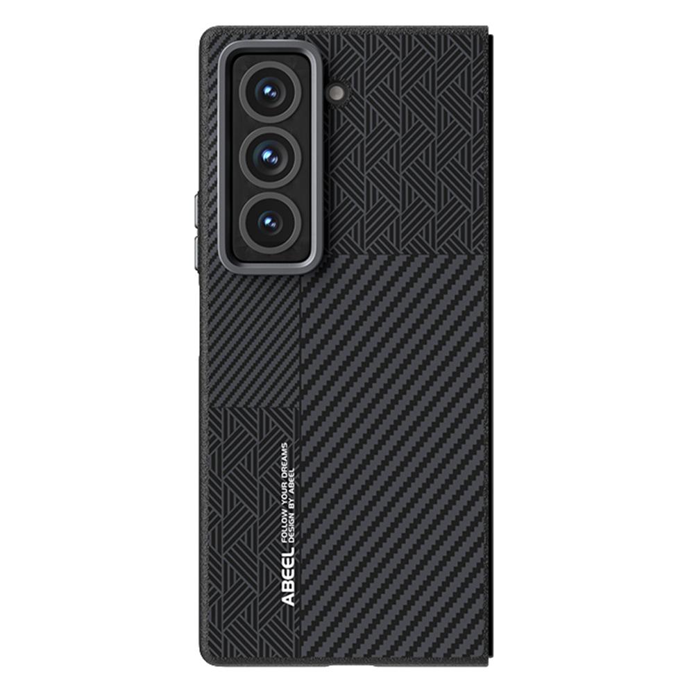 

ABEEL For Samsung Galaxy Z Fold Special Case PC+Aluminum Alloy+PU Leather Phone Cover Compatible with MagSafe Texture 1