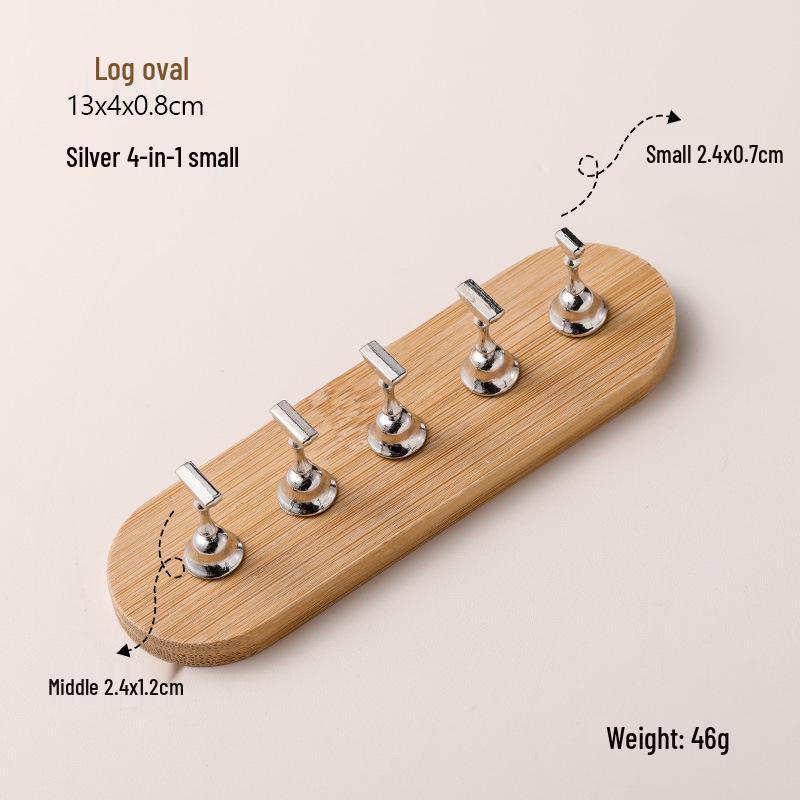 Japonský minimalistický styl Dřevěný a kovový držák na cvičení nehtového designu
