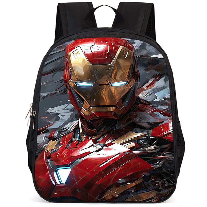 Stylowy plecak dla dzieci Iron Man 15 cali, duża pojemność, lekki, wykonany z tkaniny Oxford