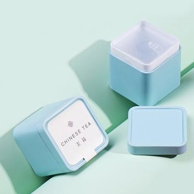 Versiegelte Verpackungsbox für schwarzen Tee und grünen Tee Blumentee-Dosen Quadratische Bonbondosen