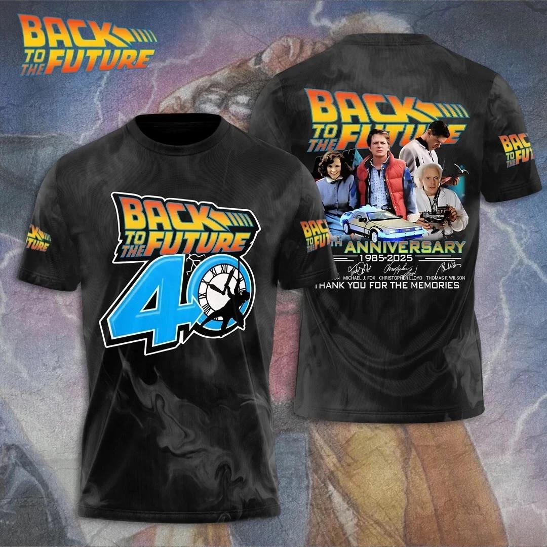 Back To The Future 40th Anniversary 1985-2026 Movie 3D T-Shirt XXXXL